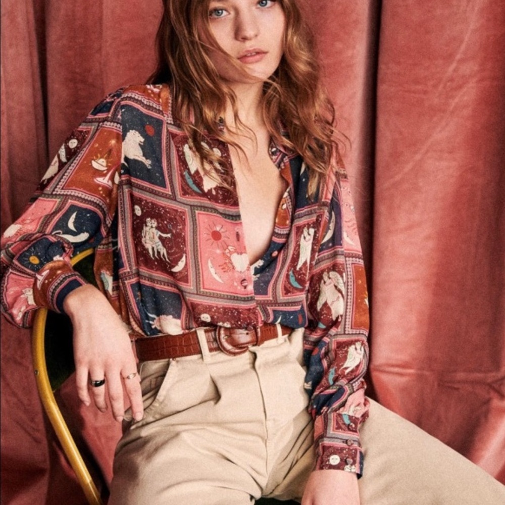 Sezane Tianna Astrology Blouse